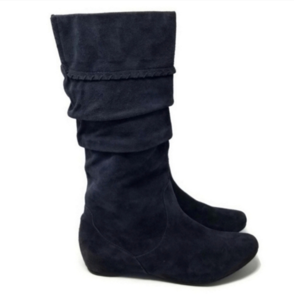 Blondo Waterproof Grey Suede Hidden Wedge Fall Winter Boots 11